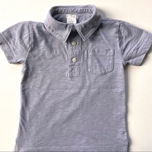 J Crew Crewcuts Garment Dyed Polo Storm Purple Sz 2